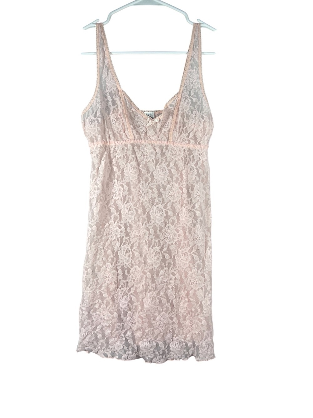 Hanky Panky Y2K Delicate Lace Chemise in Light Pink Small